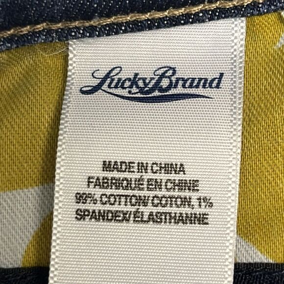 Lucky Brand Sweet’N Low Dark Wash Whiskering Distressed BootCut Ankle Jean-10/30 - Picture 16 of 16